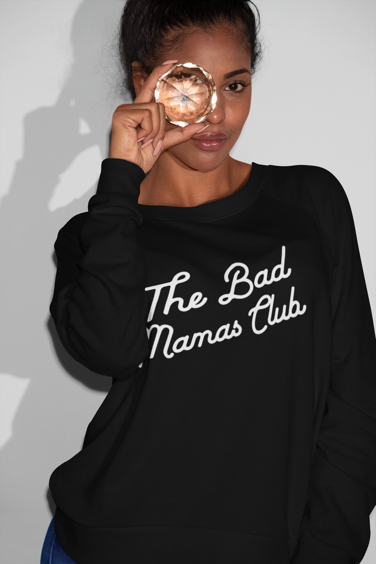 "The Bad Mamas Club" x CHAMPION Sweatshirt (BLACK) - THE BAD DADS CLUB